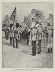 Her Majesty presenting a New State Colour to the Scots Guards at Windsor