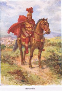 Imperator: Originally, as Here, the Victorious Roman General was Saluted by His Soldiers in the Field. Later the Title was Reserved for Emperors Only (illustration from The Roman Soldier)