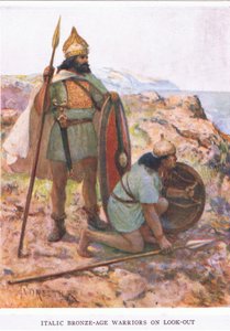 Italic Bronze Age Warriors on the Look Out, Illustration from 