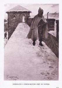 Patrolling a North British Fort in Winter (illustration from The Roman Soldier)