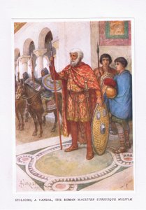 Stiliko, a Vandal, The Roman Magister Utriusque Militae (illustration from The Roman Soldier) by Amedee Forestier