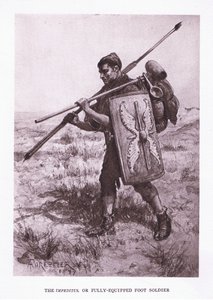 The Impeditus or Fully Equipped Foot Soldier (illustration from The Roman Soldier)