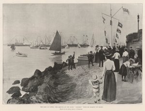 The King at Cowes, the Arrival of the Yacht Osborne with His Majesty on Board by Amedee Forestier