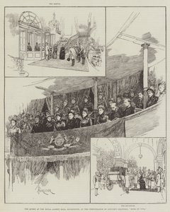 The Queen at the Royal Albert Hall, Kensington, at the Performance of Gounod