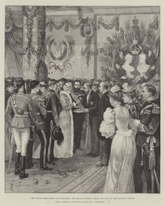 The Royal Home-Coming at Bucharest, the Mayor Offering Bread and Salt at the Railway Station