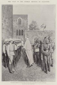 The Visit of the German Emperor to Palestine, His Majesty Presenting his Bluejackets with the Cross of the Order of St John of Jerusalem