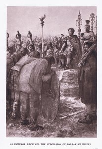 The Emperor Receives the Submission of Barbarian Chiefs (illustration from The Roman Soldier)