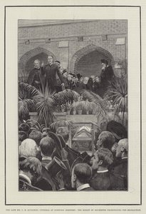 The Late Mr. C. H. Spurgeon, Funeral at Norwood Cemetery, the Bishop of Rochester Pronouncing the Benediction