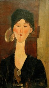 Beatrice Hastings in Front of a Door