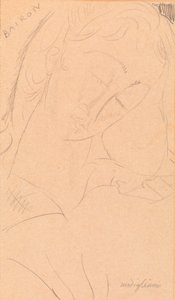 Head - Bairon by Amedeo Modigliani