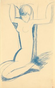 Kneeling Blue Caryatid (Anna Akhmatova)