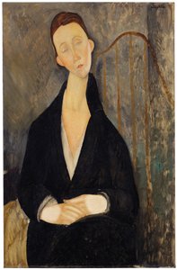 Lunia Czechowska (in a black dress)