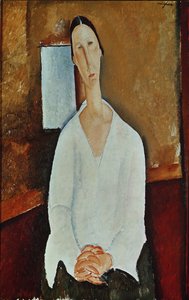 Madame Zborowska with Clasped Hands, c.1917