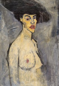 Nude with a Hat by Amedeo Modigliani