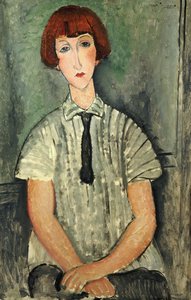 Young Girl in a Striped Shirt