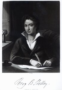 Percy Bysshe Shelley, engraved by William Holl by Amelia Curran