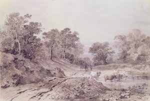 A Country Road between Trees by Amelia Long