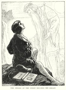 The Finger of the Spirit Touched His Breast by Amelia M. (attr.to) Bowerley or Bauerle