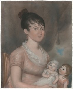 Anna Margaret Blake and Her Two Children by American 19th Century