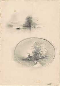 Seascape and Landscape by American 19th Century