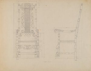Drawing of a Chair by American 20th Century