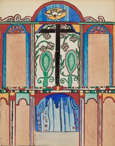 Plate 6: Chapel Altarpiece, Santa Cruz: From Portfolio "Spanish Colonial Designs of New Mexico" by American 20th Century