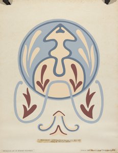 Wall Design - Asistencia of San Antonio de Pala From the Portfolio: "Decorative Art of Spanish California" by American 20th Century