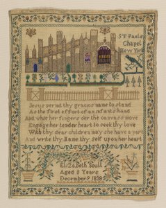 Sampler by American Elizabeth Scull
