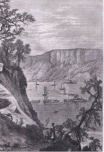 The Palisades of the Hudson, illustration from Cassells History of the United States published by Cassell, Petter & Galpin, c.1900 by American English school