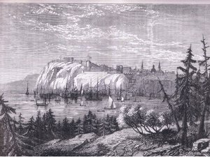 View of Quebec, illustration from Cassells History of the United States by American English school