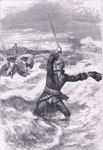 Wolfe landing at Louisburg, illustration from Cassells History of the United States