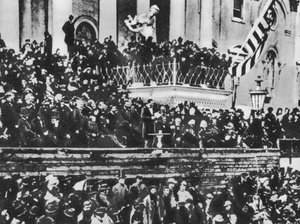 Abraham Lincoln’s second inauguration, 4 March 1865 by American Photographer (after)