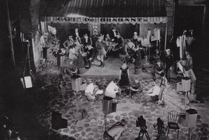 California: Hollywood, A "movie" in the making at one of the many motion picture studios near Los Angeles