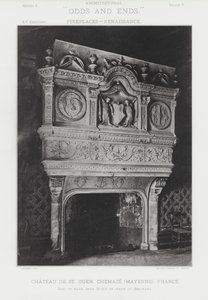 Fireplace: Chateau De St Ouen, Chemaze, Mayenne, France by American Photographer (after)