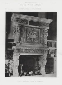 Fireplace: Ducal Palace, Nancy, France by American Photographer (after)