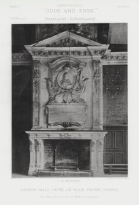Fireplace: Grande Salle, Hotel De Ville, Troyes, France by American Photographer (after)