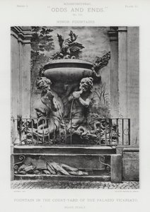 Fountain in the Courtyard of the Palazzo Vicariato, Rome, Italy by American Photographer (after)