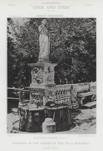 Fountain in the Garden of the Villa Borghese, Rome, Italy by American Photographer (after)