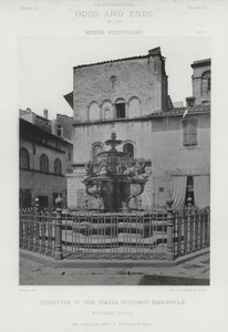 Fountain in the Piazza Vittorio Emanuele, Viterbo, Italy by American Photographer (after)