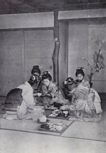 Geishas at dinner in a tea-house by American Photographer (after)