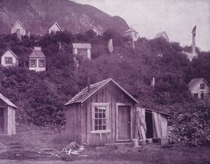Indian burial houses near the town of Juneau, Alaska by American Photographer (after)
