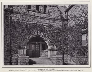 Jamestown, NY: Entrance to Library by American Photographer (after)