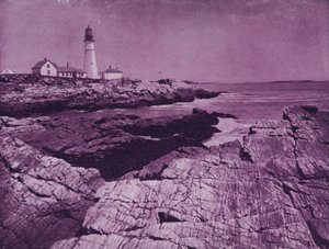 Light-house in the Harbor of Portland, Maine by American Photographer (after)