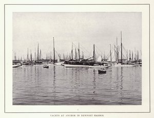 Newport, Rhode Island: Yachts at Anchor in Newport Harbor by American Photographer (after)
