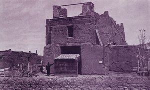 Old Church of San Miguel, Santa Fe, NM, built of Adobe in 1550 by American Photographer (after)
