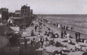 Old Orchard Beach, Maine: On the beach (b/w photo) by American Photographer (after)