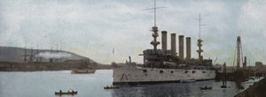 Oregon: Government Cruiser in Portland Harbor by American Photographer (after)