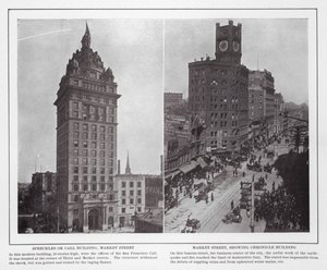 San Francisco: Spreckles or Call Building, Market Street; Market Street, showing Chronicle Building by American Photographer (after)