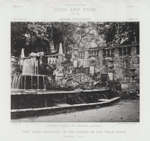 The "Swan Fountain," in the Garden of the Villa Lante, Bagnaia, Italy by American Photographer (after)