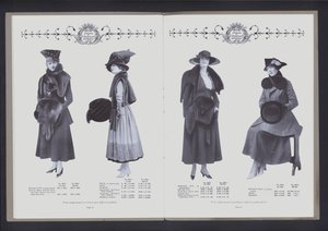 Two-page spread from The Theater of Fur Fashion by American Photographer (after)